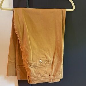 Anthropologie Chino Wide Leg Pants in Tan Size 14 Like New